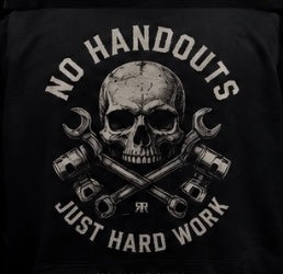 Road Raised No Handouts tee back print