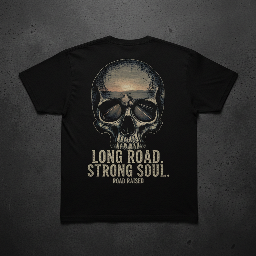 Long Road Strong Soul back print tee - Road Raised