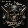 Road Raised Road Warrior tee back print